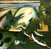 Wassily Kandinsky boat trip painting